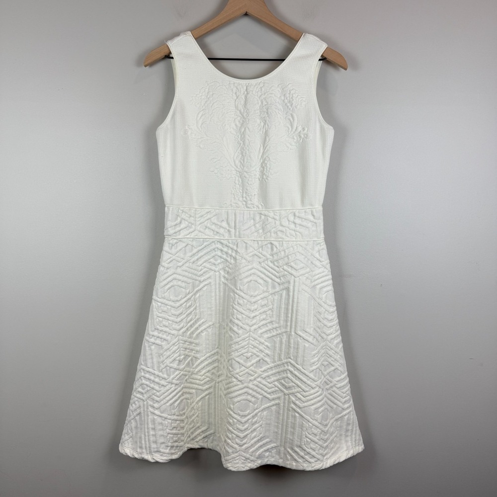 Desigual Christian Lacroix Irene Dress Women L Cream Stretch‎ Bridal Reception